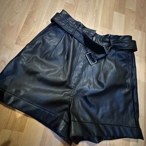 Brand New Express Pleather Shorts in Black 🖤